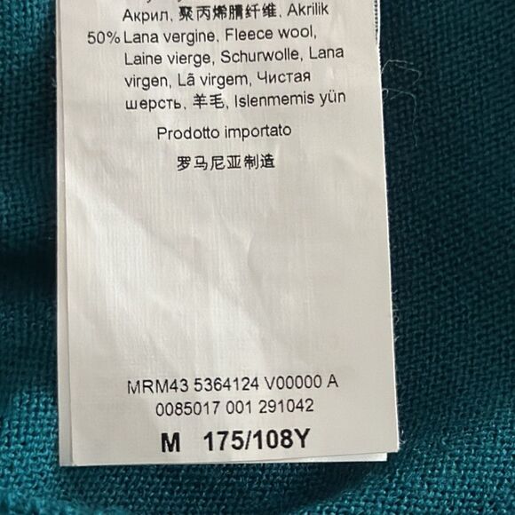 Marina Rinaldi Sport Sweater Tunic Deep Sea Green A-line Cowl Neck  M US 12-14 - Picture 11 of 12